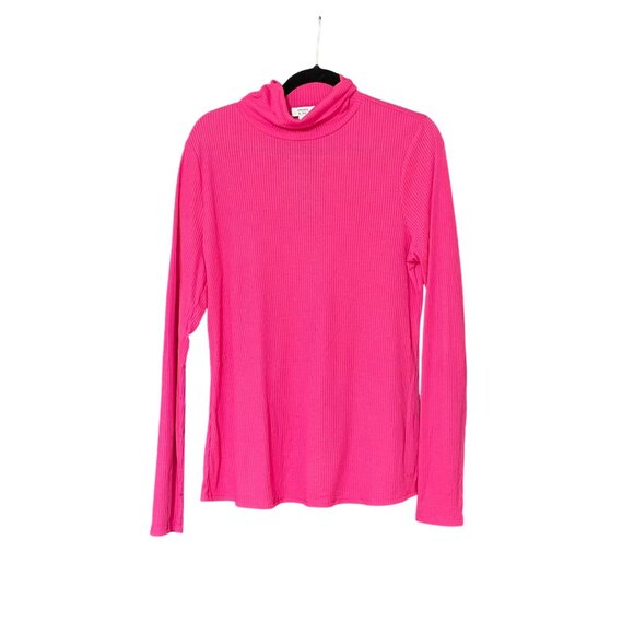 NWT Crown & Ivy Womens SIze XL Pink Ribbed Long Sleeve Turtleneck Top #G-7-12-10 - Picture 1 of 7